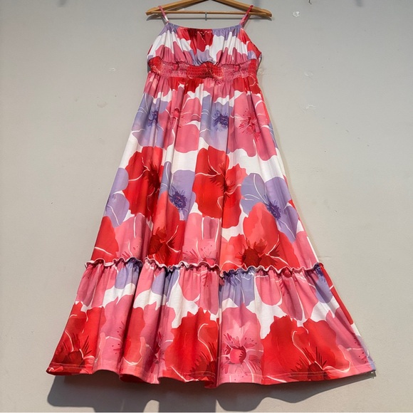 Grace Karin Red and Purple Floral Maxi Dress - Picture 5 of 16